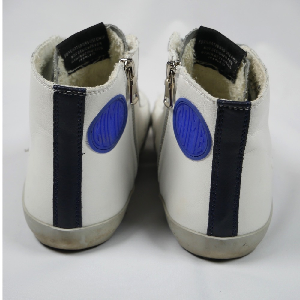 Golden Goose Francy Hightop Sneakers White Leather Silver Glitter Star Zip Women - Picture 12 of 12